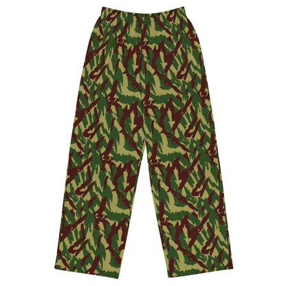 Russian Podlesok Reed Forest CAMO unisex wide-leg pants - 2XS - Unisex Wide-Leg Pants