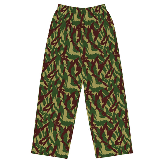 Russian Podlesok Reed Forest CAMO unisex wide-leg pants - 2XS - Unisex Wide-Leg Pants