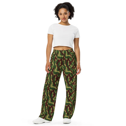 Russian Podlesok Reed Forest CAMO unisex wide-leg pants - Unisex Wide-Leg Pants