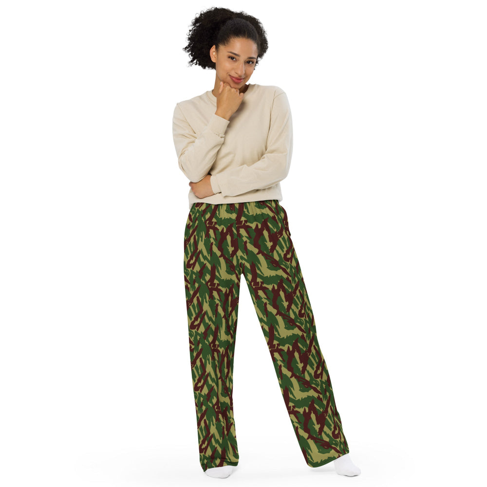 Russian Podlesok Reed Forest CAMO unisex wide-leg pants - Unisex Wide-Leg Pants