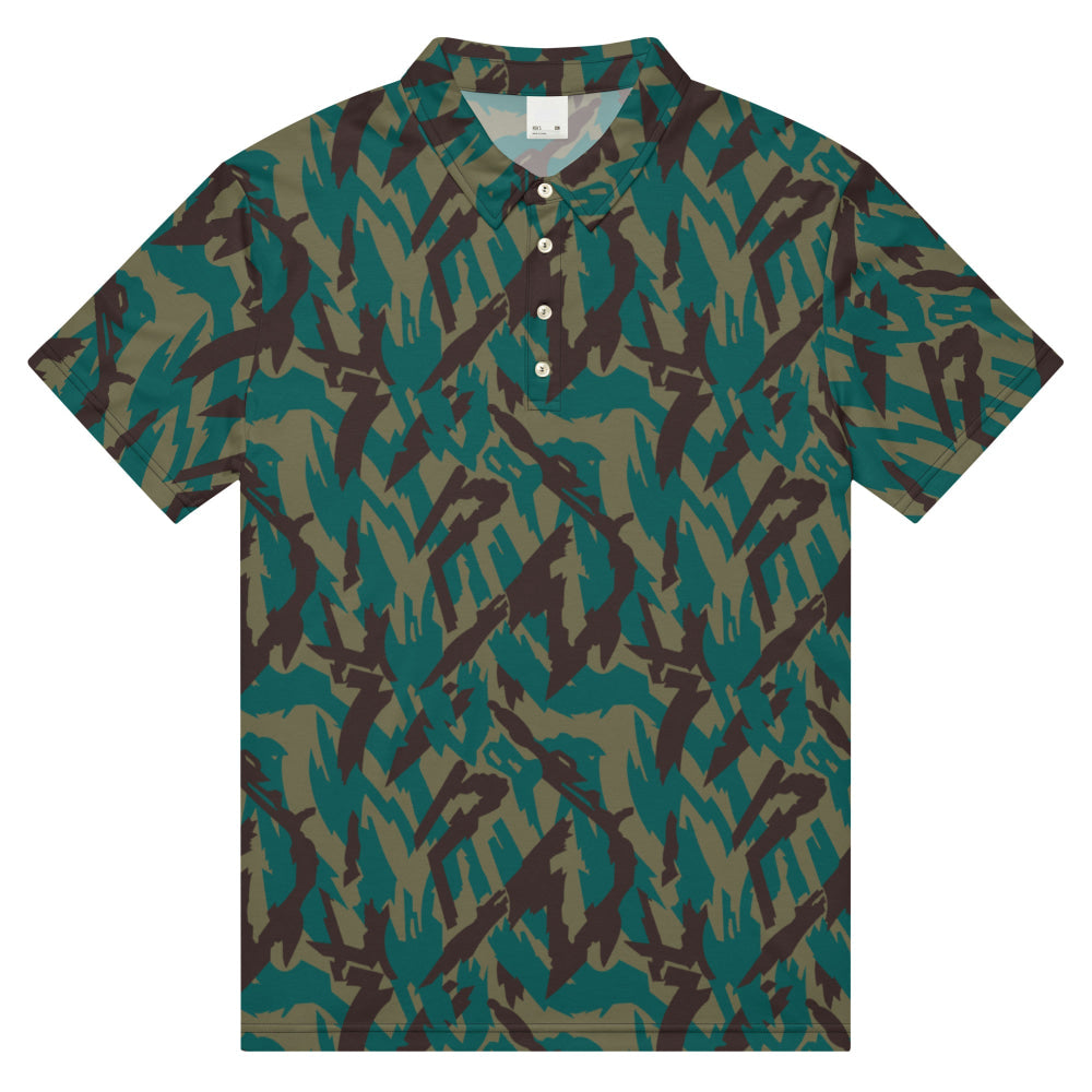 Russian Podlesok Reed Variant CAMO Men’s slim fit polo - XS - Mens Slim Fit Polo