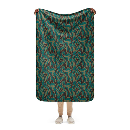 Russian Podlesok Tropical CAMO Sherpa blanket - 37″×57″ - Blankets
