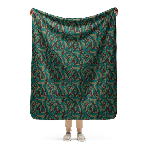 Podlesok Tropical Russian CAMO Sherpa Blanket - 50″×60″