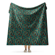 Podlesok Tropical Russian CAMO Sherpa Blanket - 60″×80″