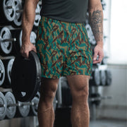 Podlesok Tropical Russian CAMO Unisex Athletic Long Shorts - 2XS