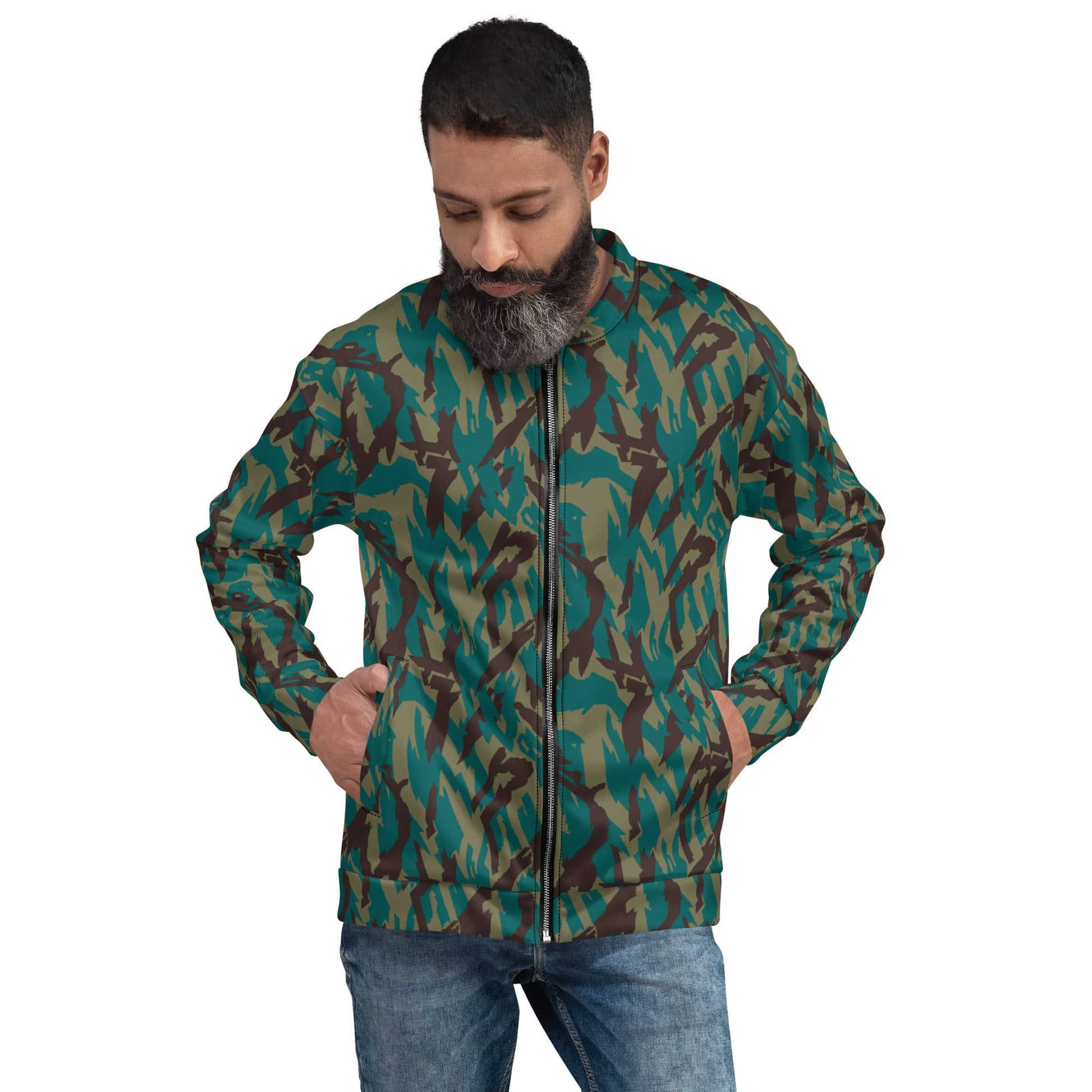 Russian Podlesok Tropical CAMO Unisex Bomber Jacket - XS