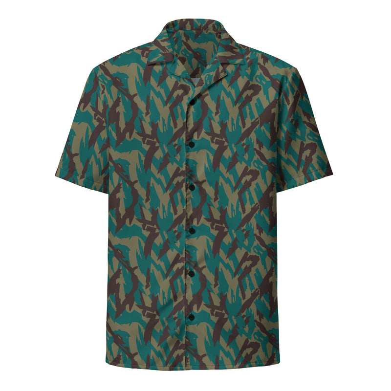 Podlesok Tropical Russian CAMO Unisex Short-Sleeve Button Shirt - Button-Up