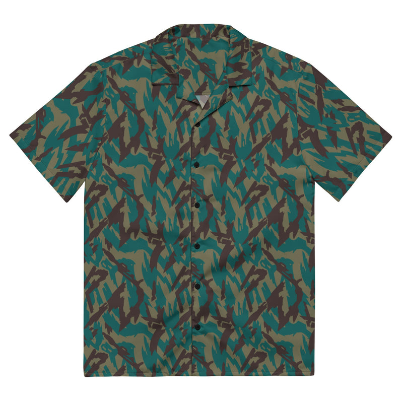 Podlesok Tropical Russian CAMO Unisex Short-Sleeve Button Shirt - 2XS - Button-Up
