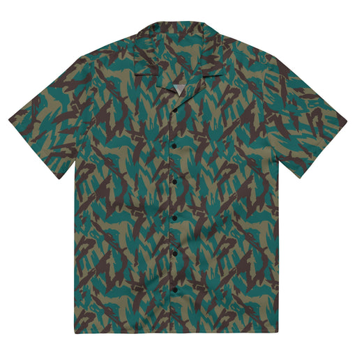 Podlesok Tropical Russian CAMO Unisex Short-Sleeve Button Shirt - 2XS - Button-Up