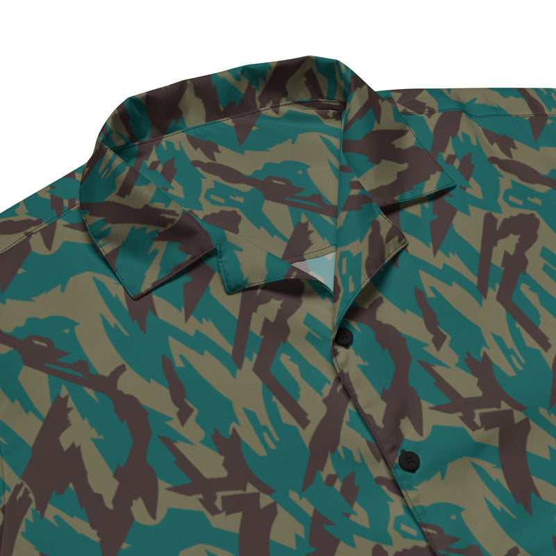Podlesok Tropical Russian CAMO Unisex Short-Sleeve Button Shirt - Button-Up