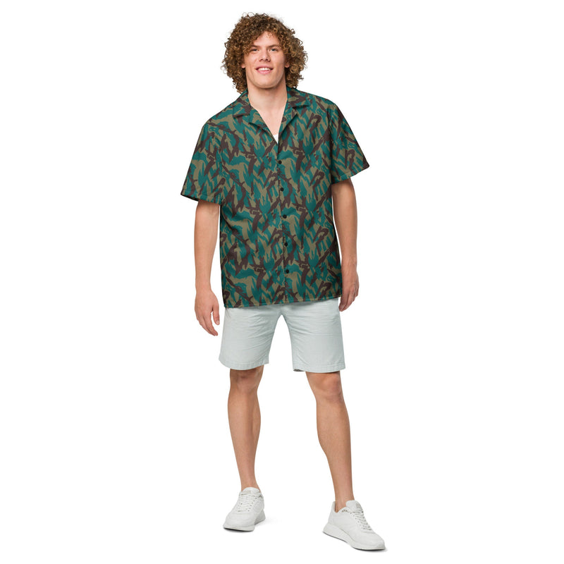 Podlesok Tropical Russian CAMO Unisex Short-Sleeve Button Shirt - Button-Up