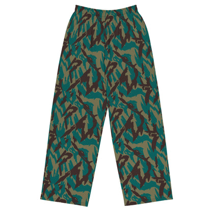 Russian Podlesok Tropical CAMO Unisex Wide-Leg Leisure Pants - 2XS