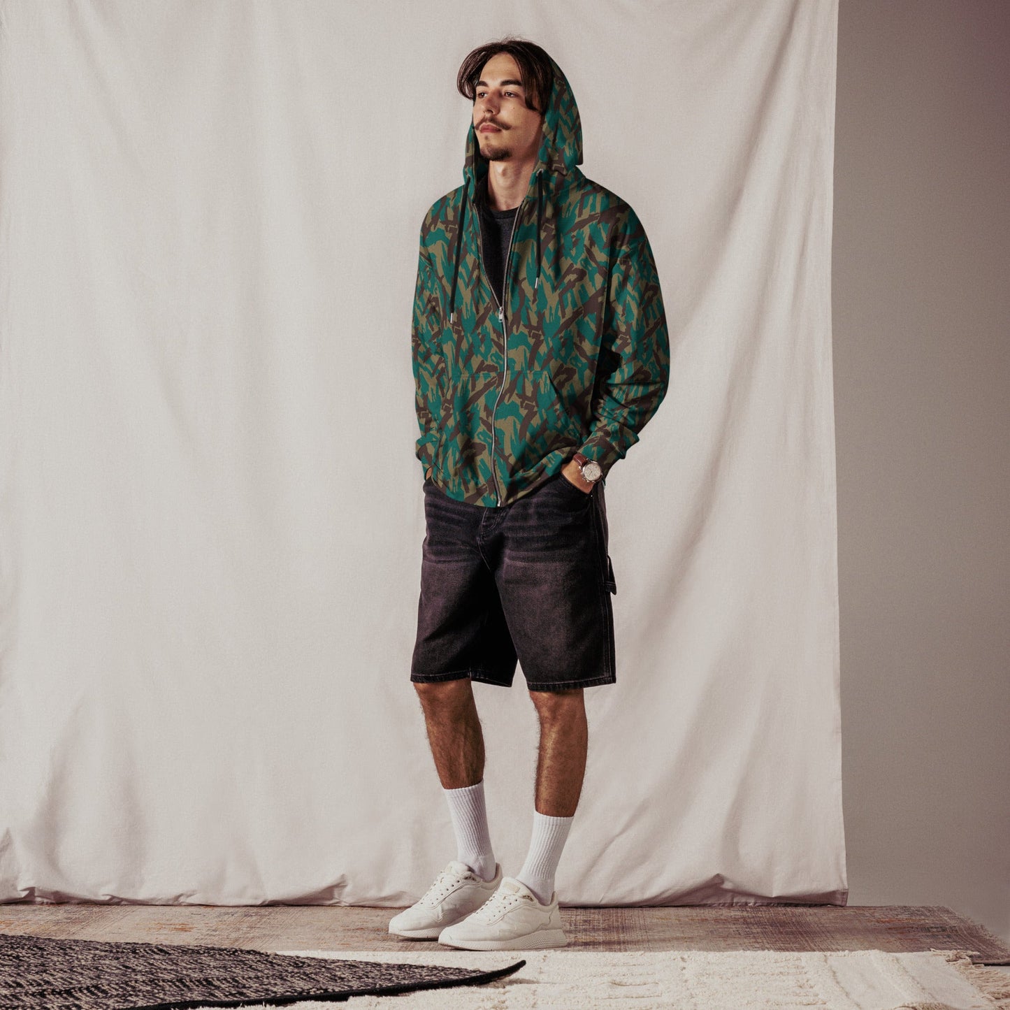 Russian Podlesok Tropical CAMO Unisex Zip Hoodie