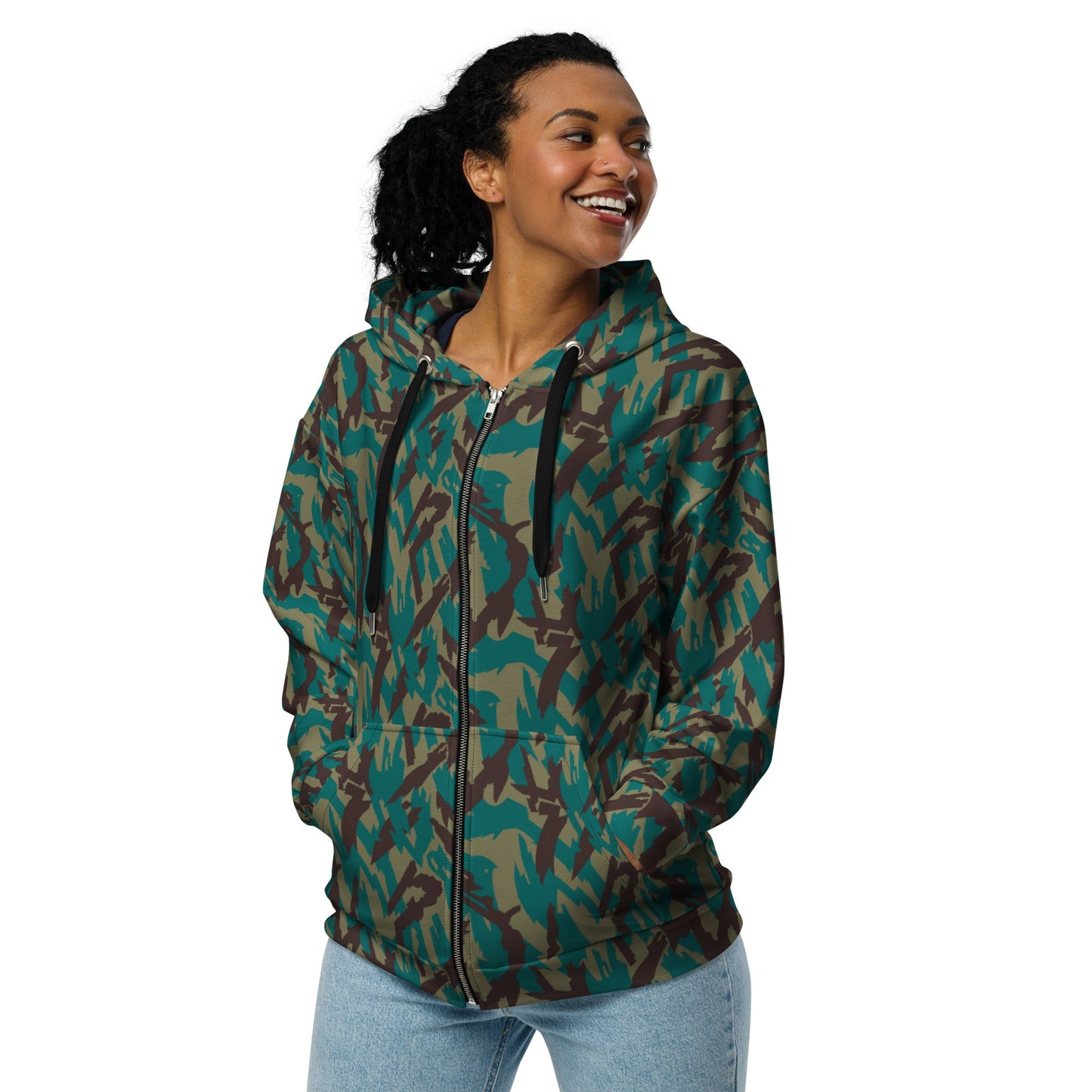 Russian Podlesok Tropical CAMO Unisex Zip Hoodie