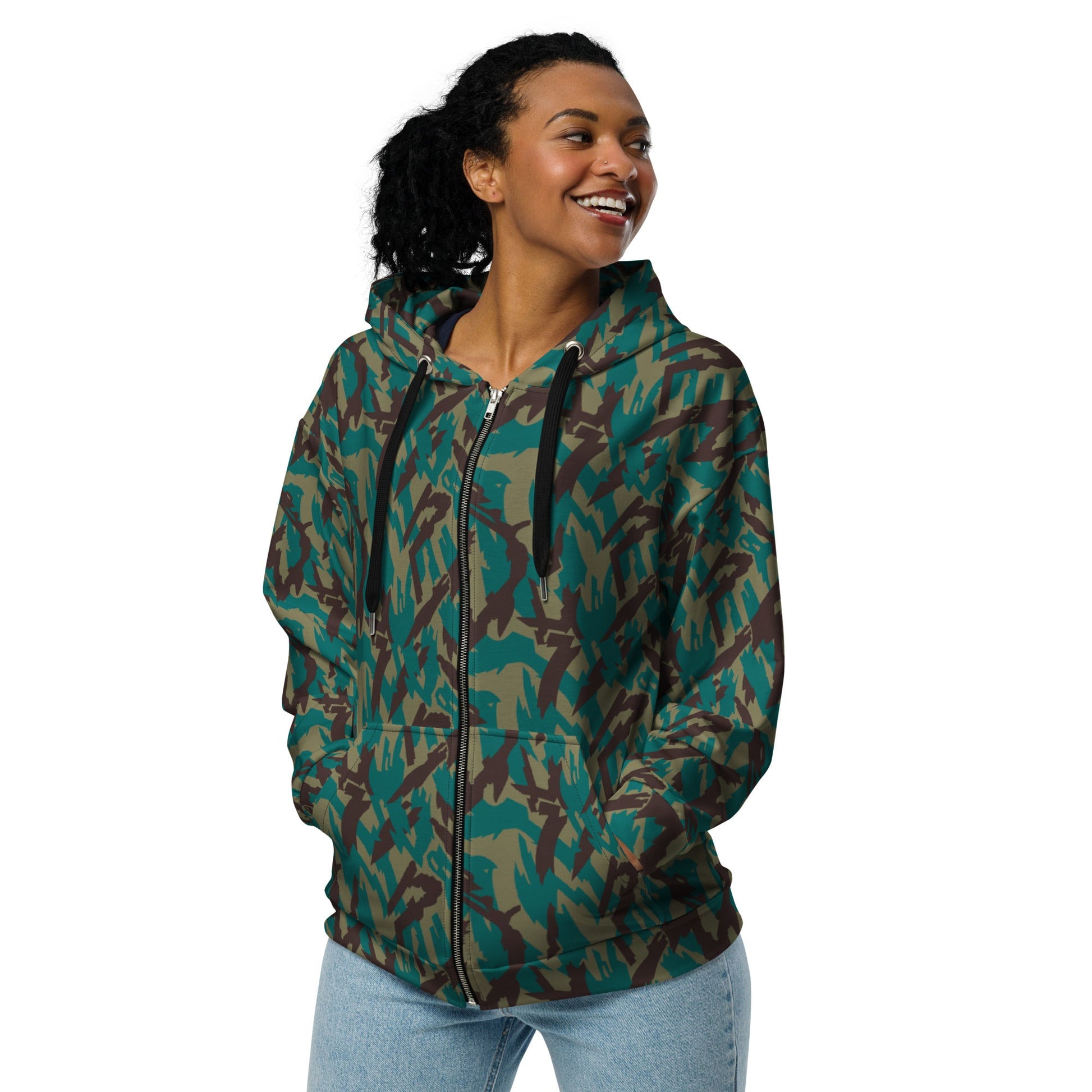 Russian Podlesok Tropical CAMO Unisex Zip Hoodie