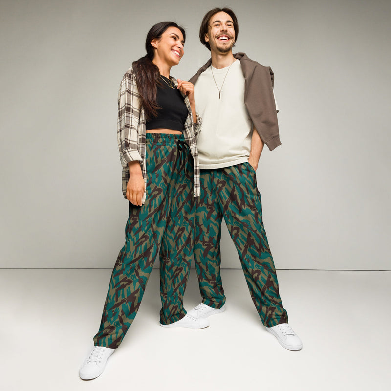 Podlesok Tropical Russian CAMO Unisex Wide-Leg Joggers - 2XS