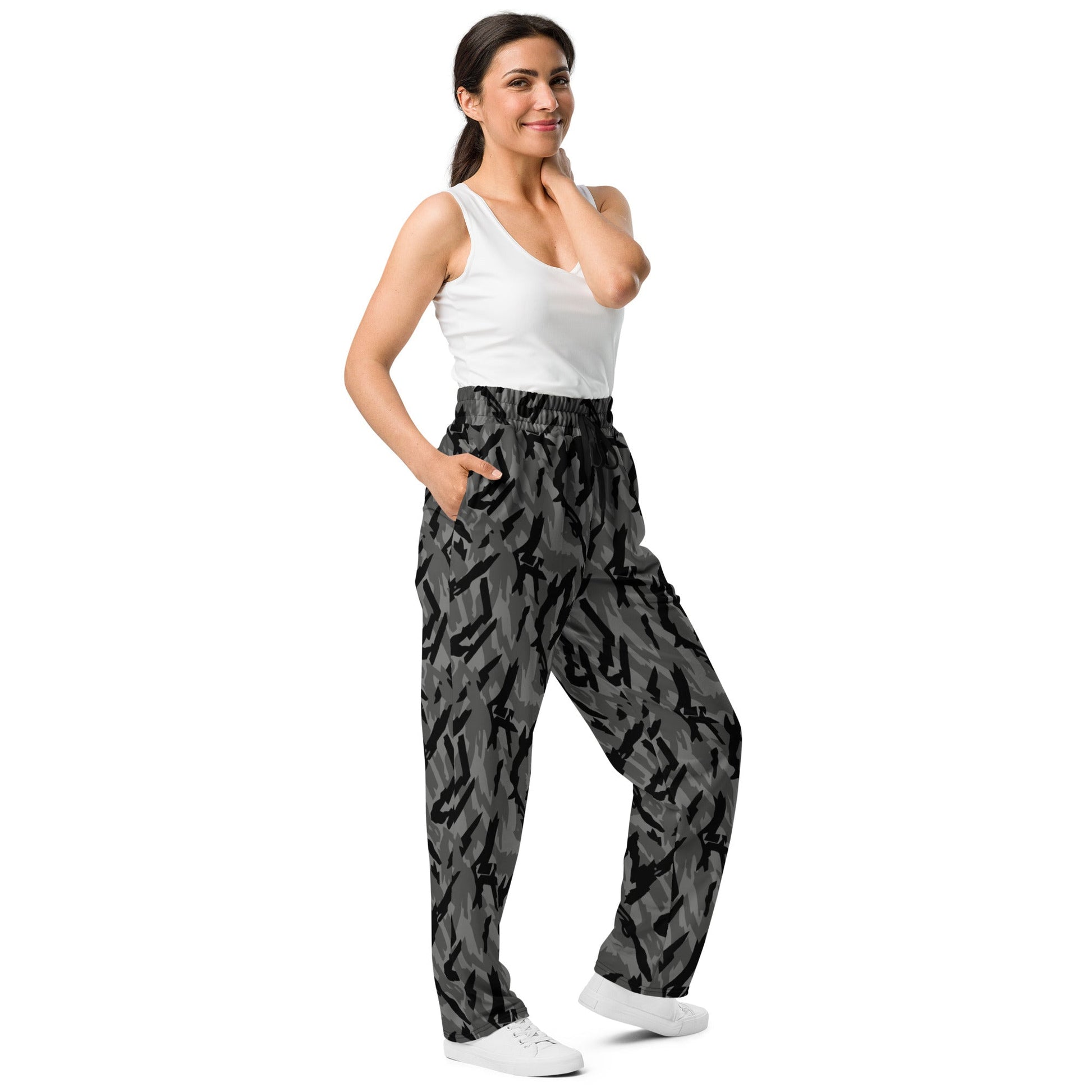Russian Podlesok Urban CAMO Unisex Wide-leg Joggers - Wide-Leg