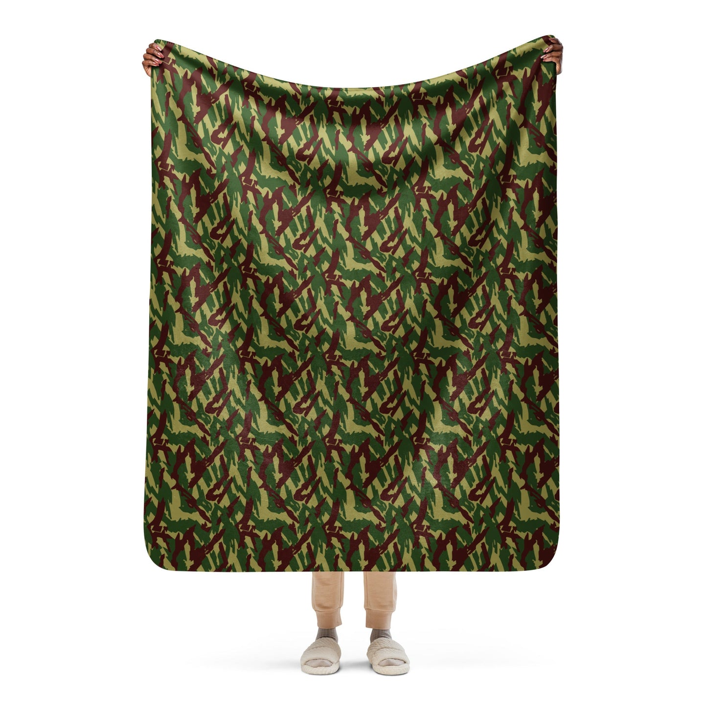 Russian Podlesok Woodland CAMO Sherpa blanket - 50″×60″ - Blankets