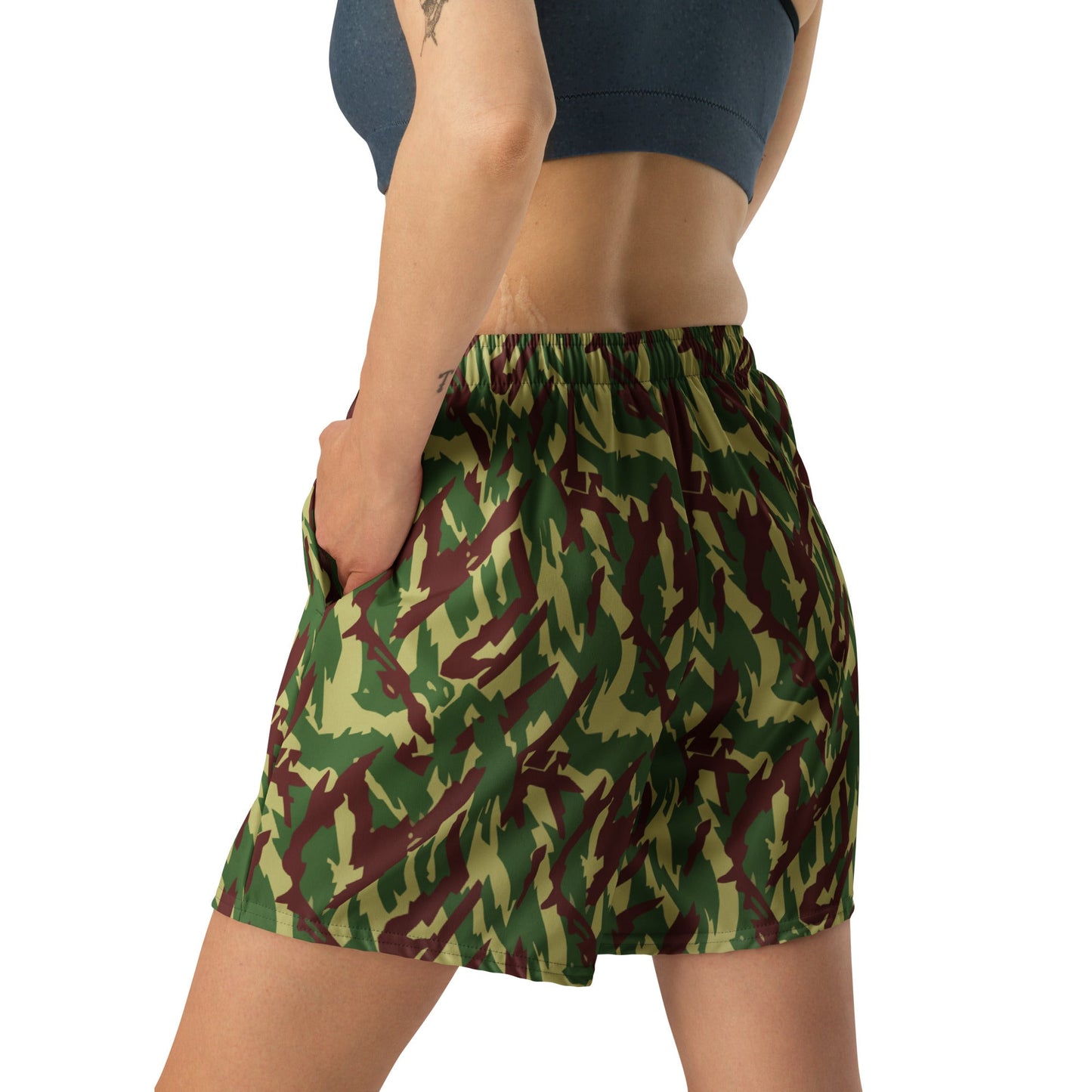 Russian Podlesok Woodland CAMO Unisex Athletic Long Shorts