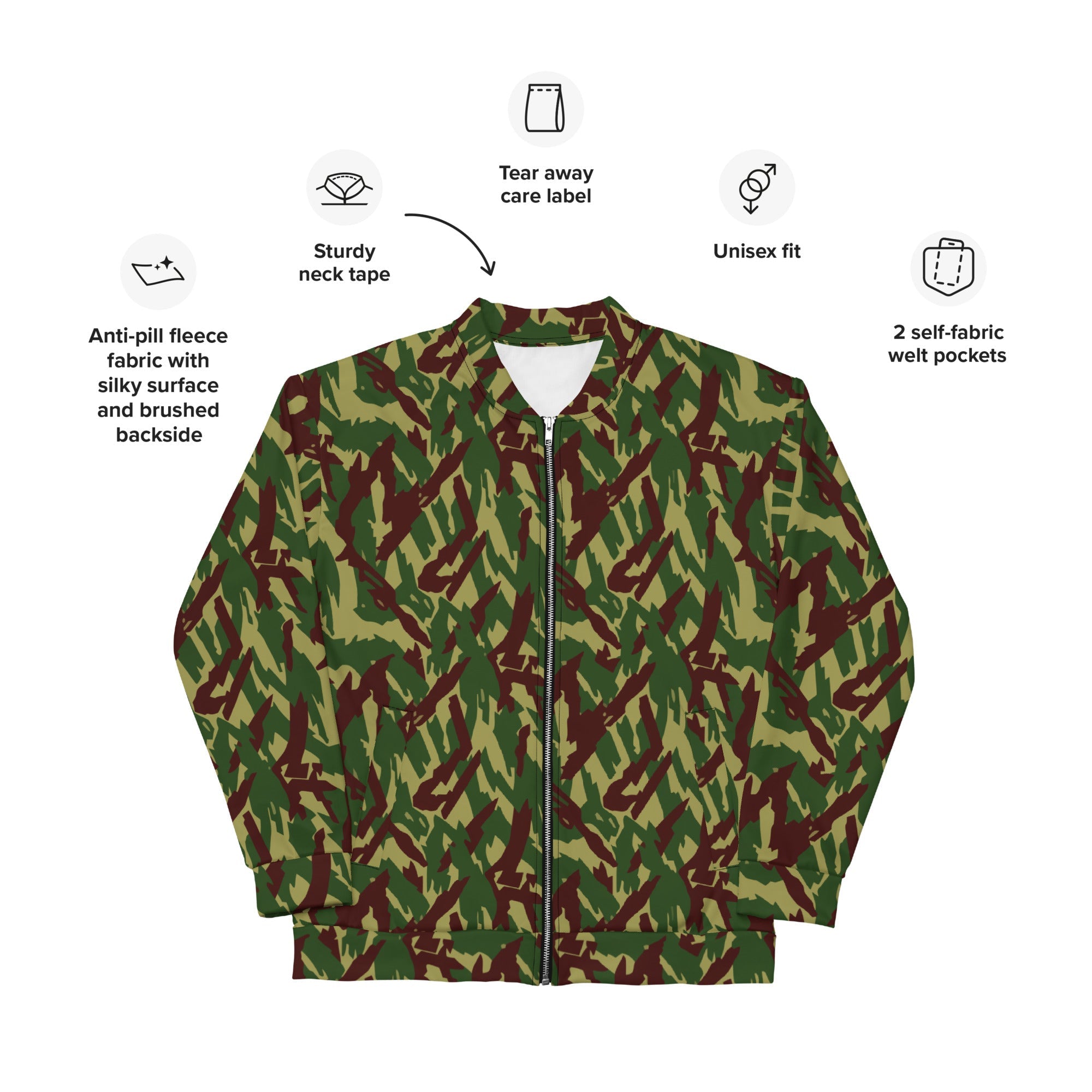 25年春夏　完売品　BRIEFING CAMO JQ HIGHNECK RF CAMO HQ - Russian Podlesok Woodland CAMO Unisex Bomber Jacket