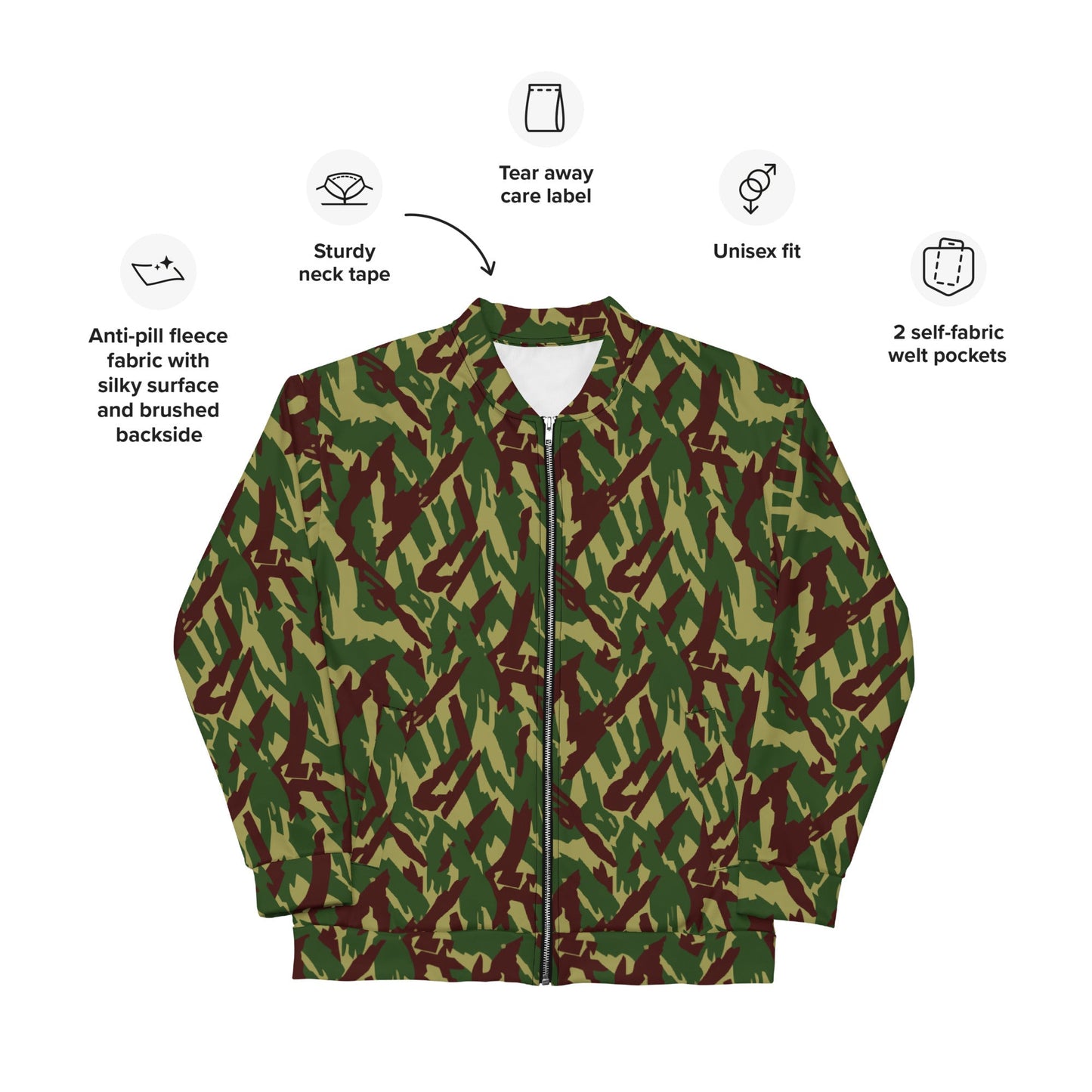 Russian Podlesok Woodland CAMO Unisex Bomber Jacket - Jackets
