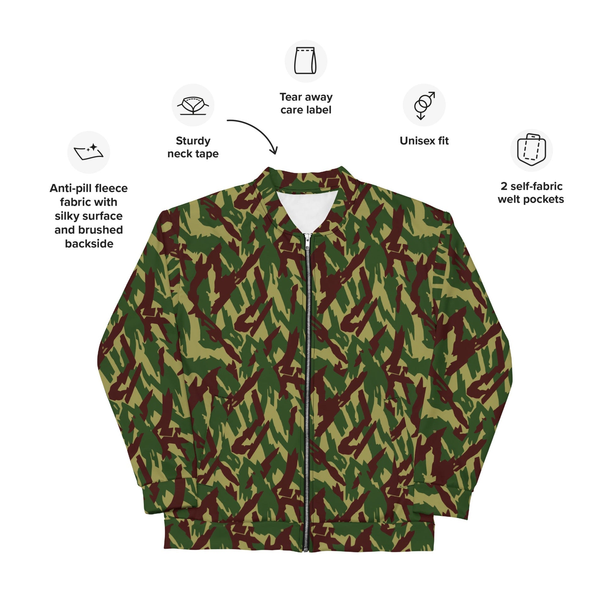 Russian Podlesok Woodland CAMO Unisex Bomber Jacket - Jackets