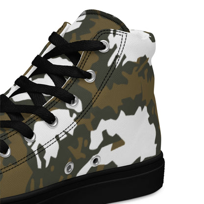 Russian Red Dawn KLMK Movie Brown CAMO Men’s high top canvas shoes - Mens High Top Canvas Shoes