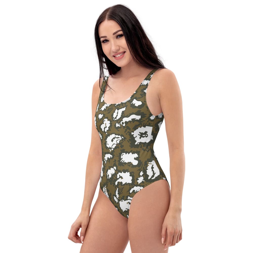 Russian Red Dawn KLMK Movie Brown CAMO One-Piece Swimsuit - Womens One-Piece Swimsuit