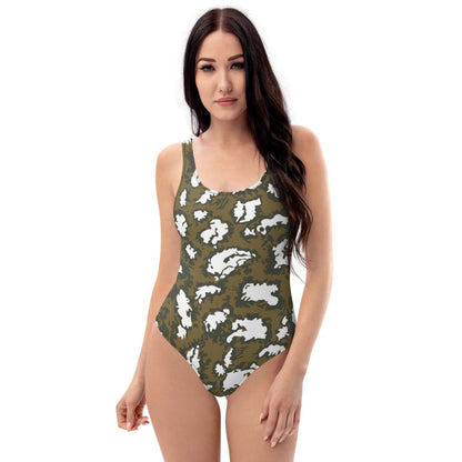Russian Red Dawn KLMK Movie Brown CAMO One-Piece Swimsuit - Womens One-Piece Swimsuit