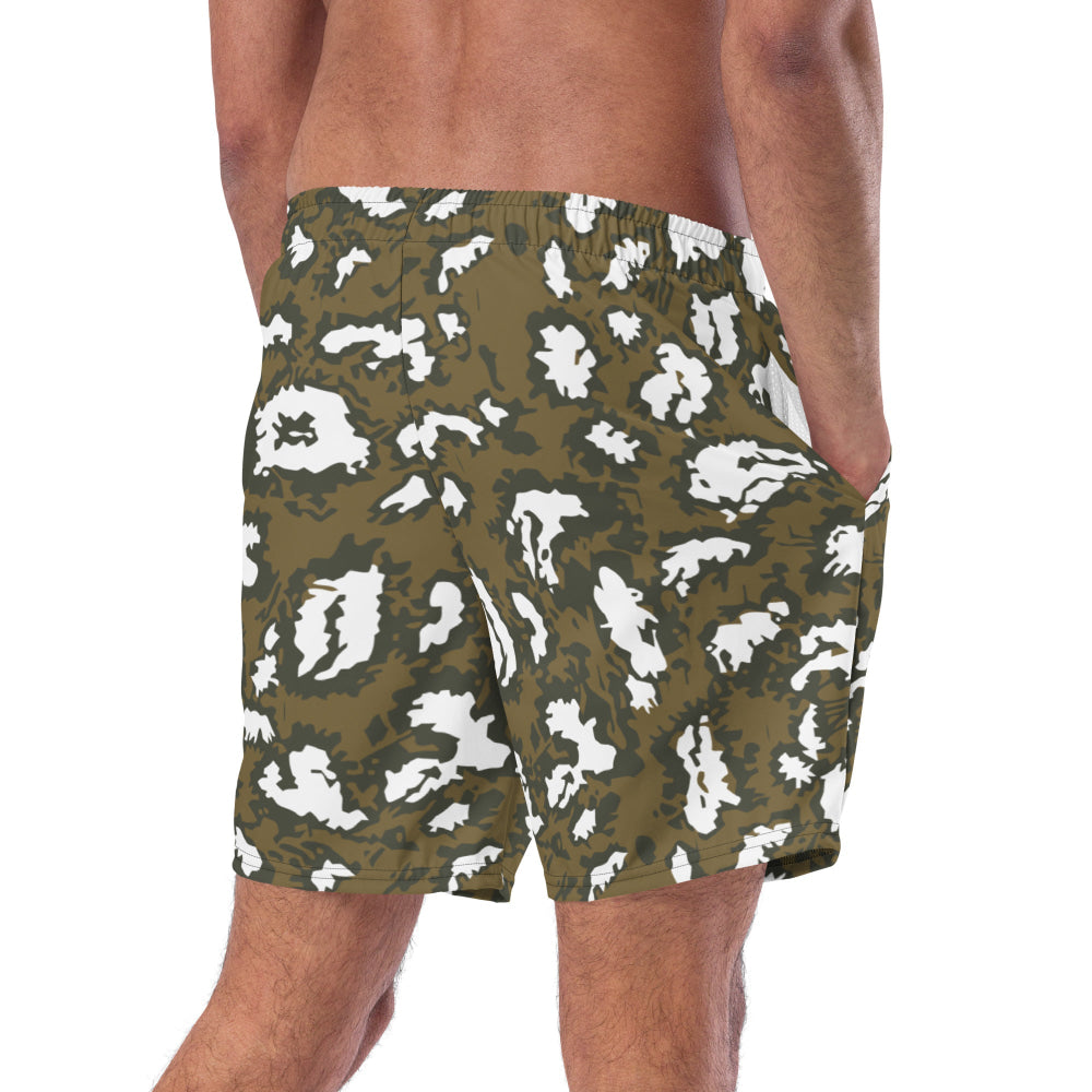 Russian Red Dawn KLMK Movie Brown CAMO swim trunks - Mens Swim Trunks