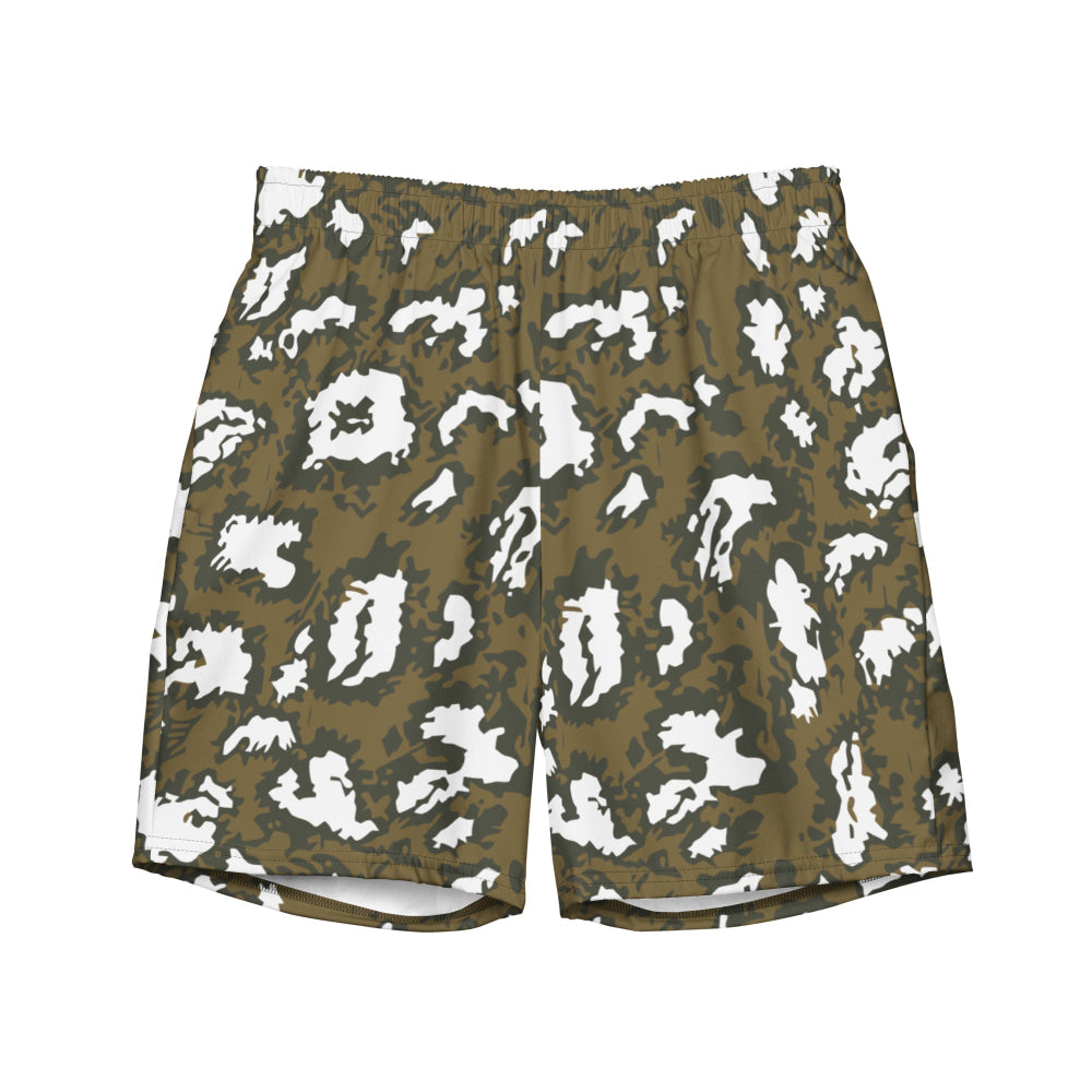 Russian Red Dawn KLMK Movie Brown CAMO swim trunks - Mens Swim Trunks