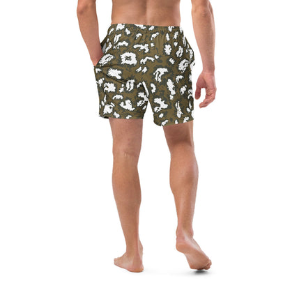 Russian Red Dawn KLMK Movie Brown CAMO swim trunks - Mens Swim Trunks