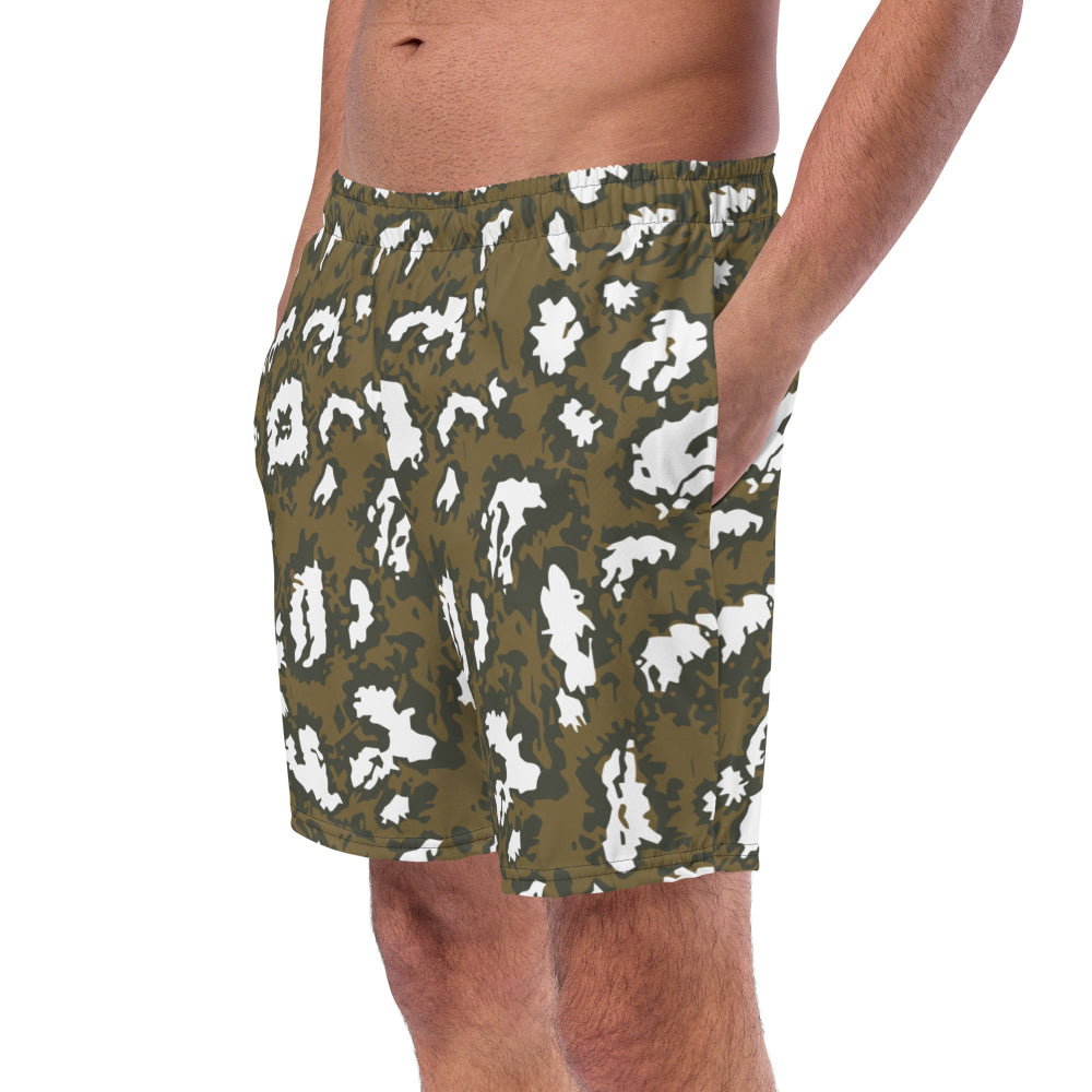 Russian Red Dawn KLMK Movie Brown CAMO swim trunks - Mens Swim Trunks