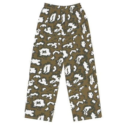 Russian Red Dawn KLMK Movie Brown CAMO unisex wide-leg pants - 2XS - Unisex Wide-Leg Pants