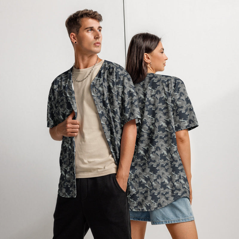 SMK Melted Snow Russian CAMO Unisex Baseball Jersey - 2XS