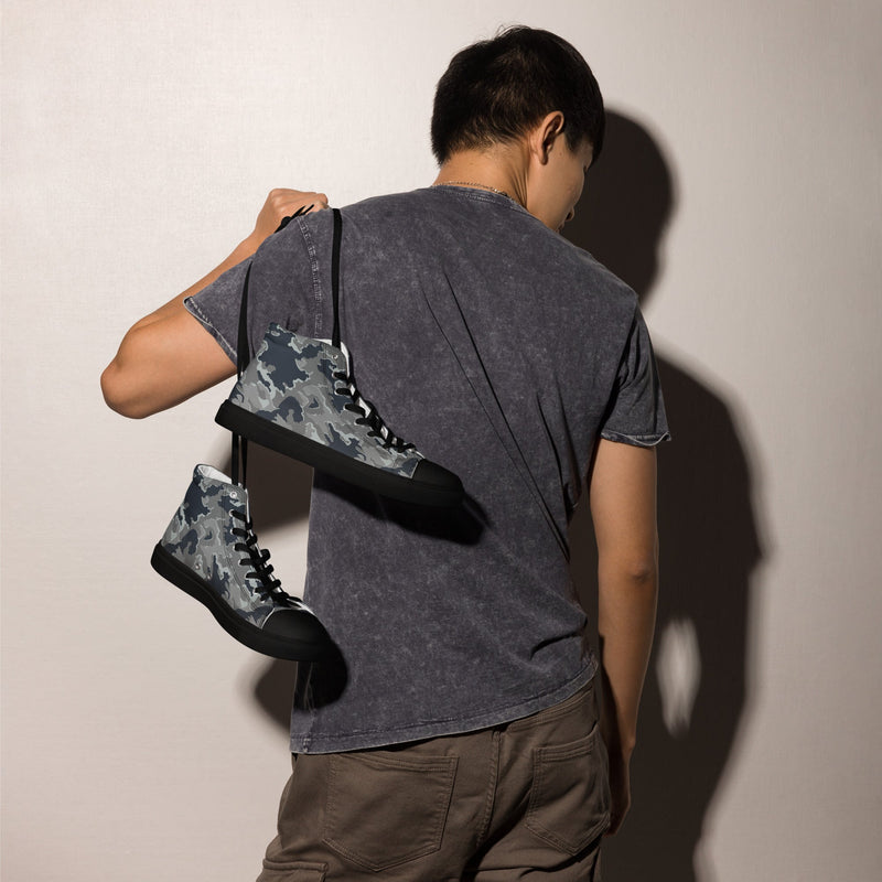 SMK Melted Snow Russian CAMO Mens High-Top Canvas Shoes