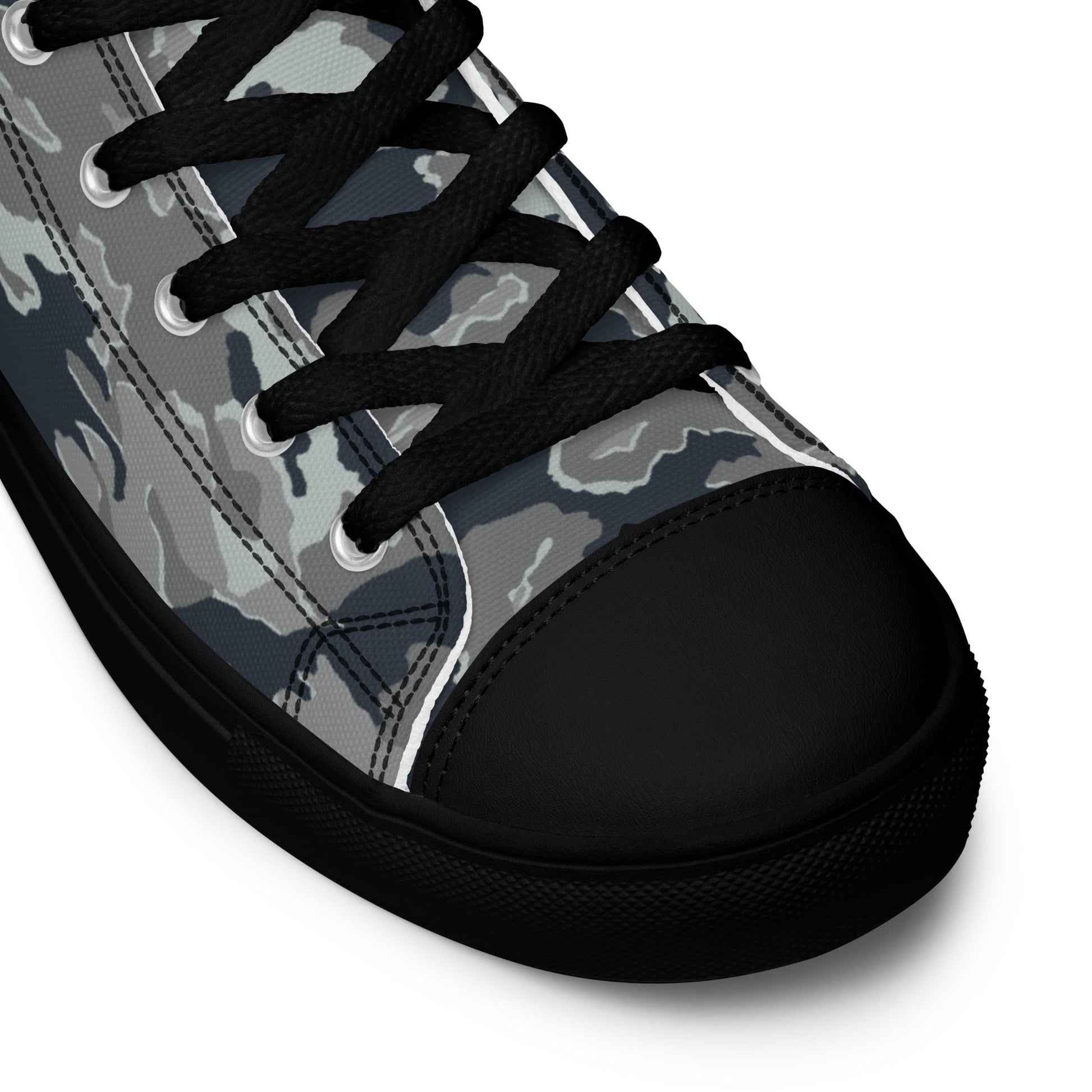 Russian SMK Melted Snow CAMO Mens high top canvas shoes - High Top Canvas Shoes