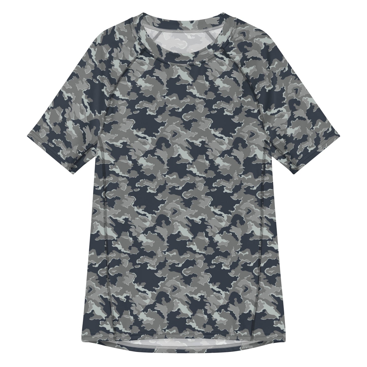 Russian SMK Melted Snow CAMO Mens Short-Sleeve Rash Guard - 2XS - Short-sleeve Guards