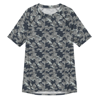 Russian SMK Melted Snow CAMO Mens Short-Sleeve Rash Guard - 2XS - Short-sleeve Guards
