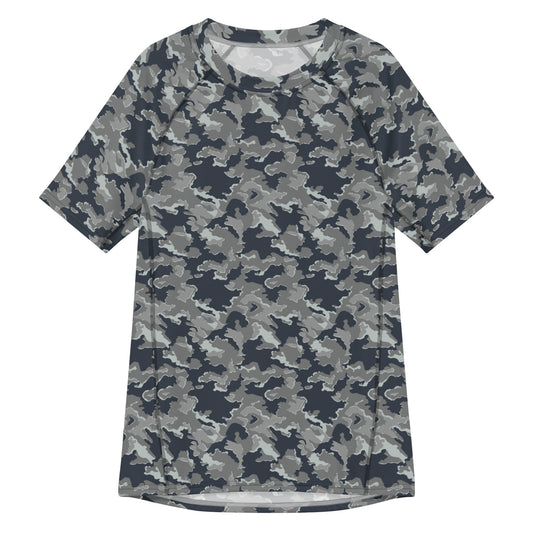 Russian SMK Melted Snow CAMO Mens Short-Sleeve Rash Guard - 2XS - Short-sleeve Guards