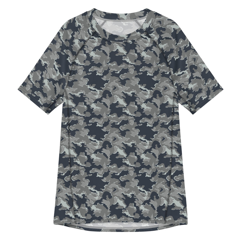 SMK Melted Snow Russian CAMO Mens Short-Sleeve Rash Guard - 2XS - SS