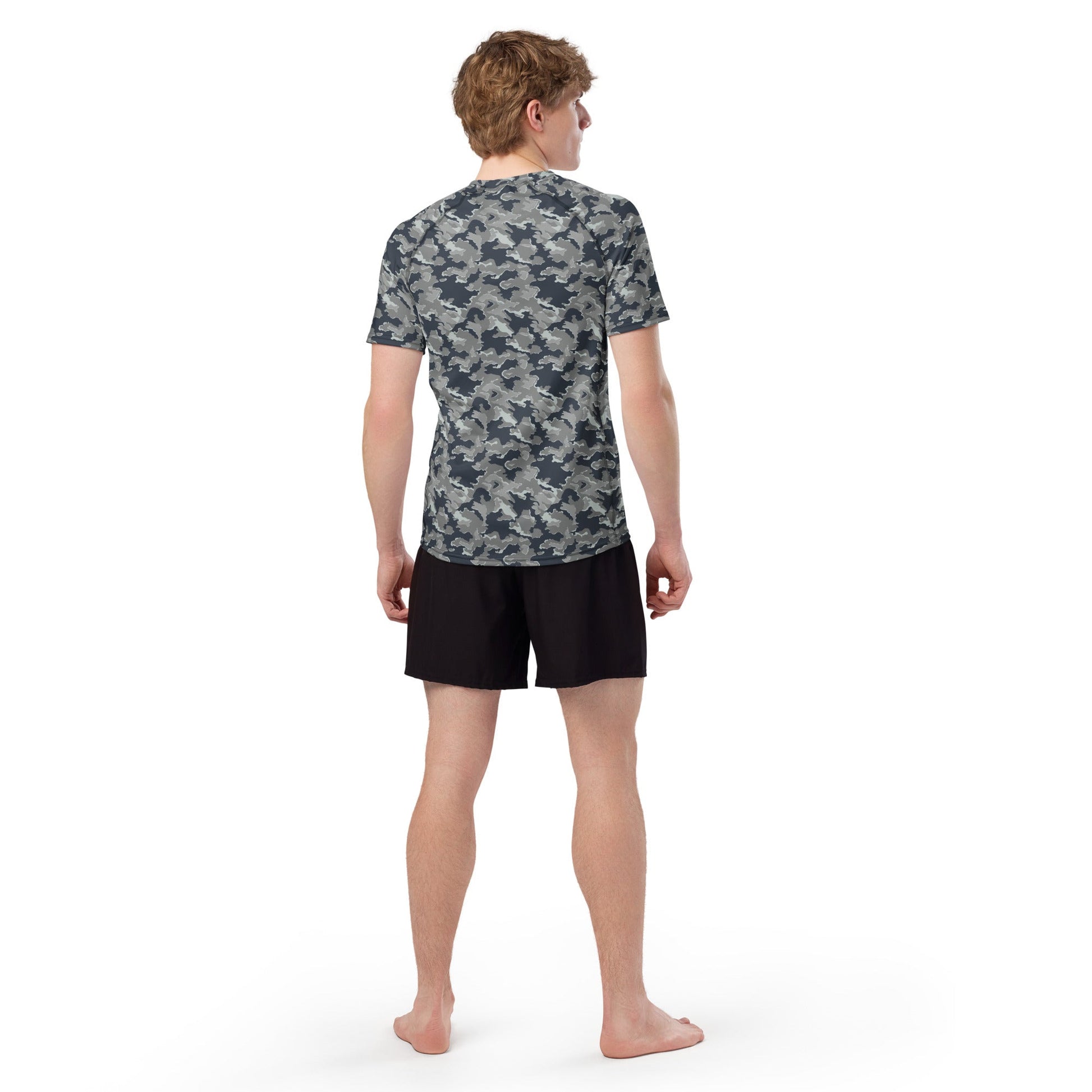 Russian SMK Melted Snow CAMO Mens Short-Sleeve Rash Guard - Short-sleeve Guards