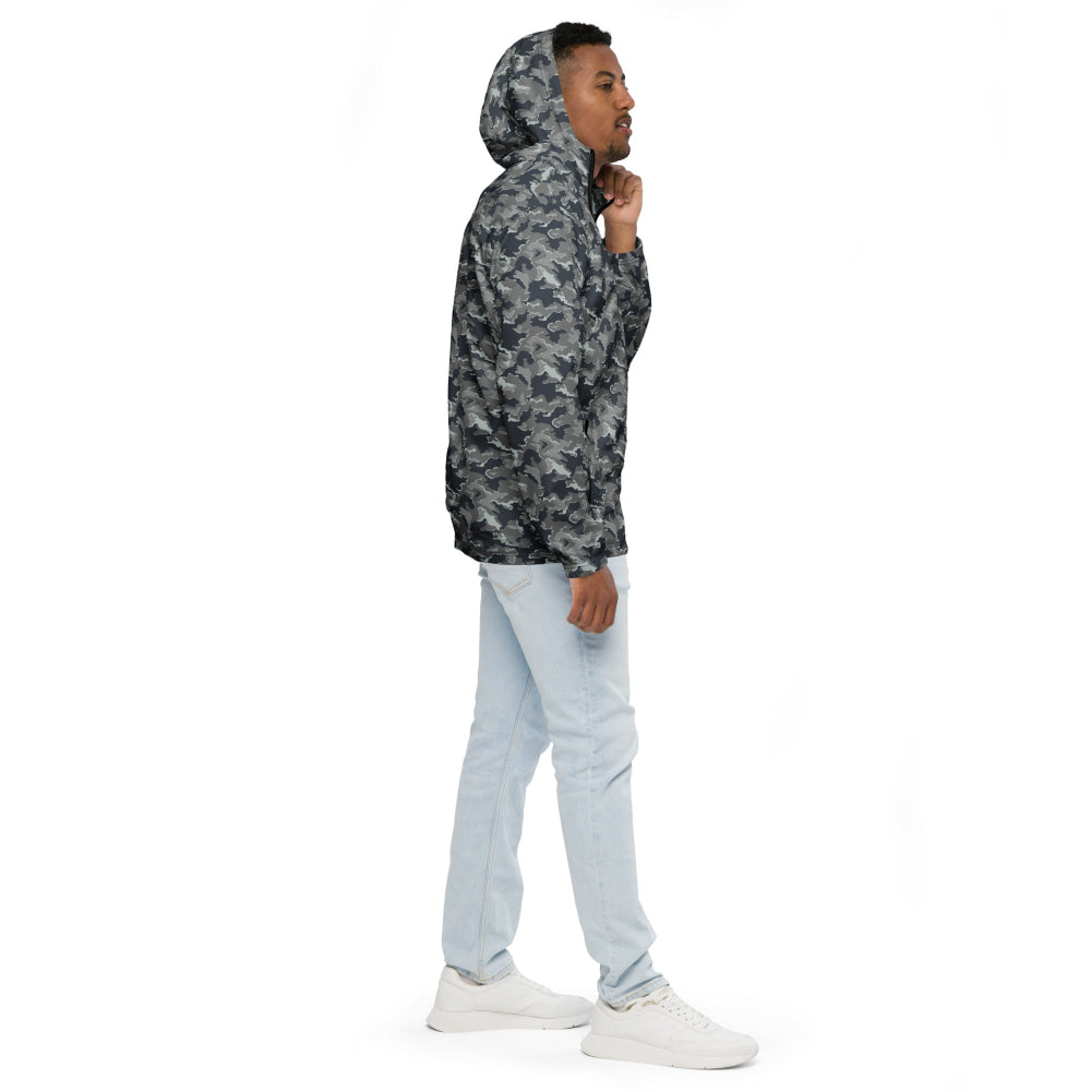 Russian SMK Melted Snow CAMO Men’s windbreaker - Mens Windbreaker