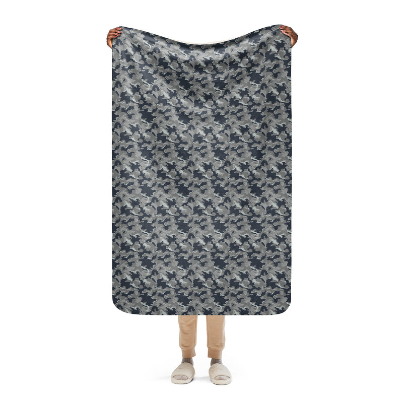 SMK Melted Snow Russian CAMO Sherpa Blanket - 37″×57″