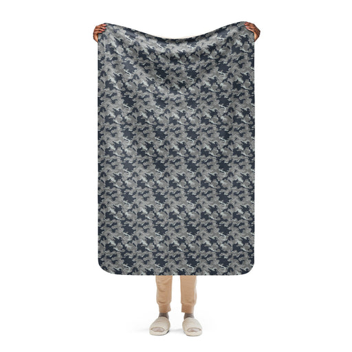 SMK Melted Snow Russian CAMO Sherpa Blanket - 37″×57″