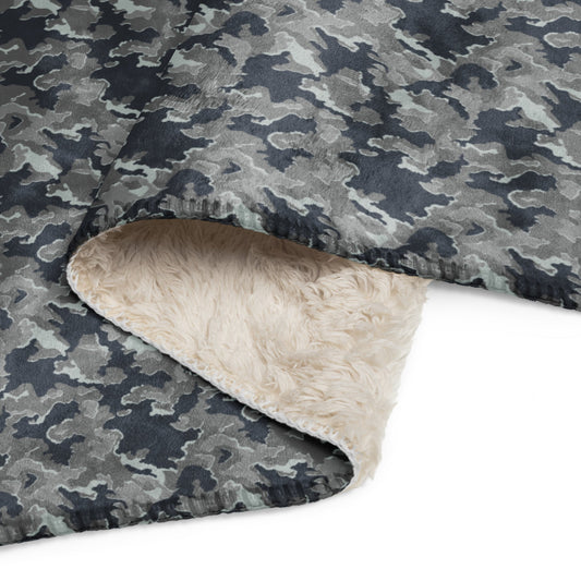 Russian SMK Melted Snow CAMO Sherpa blanket - Blankets