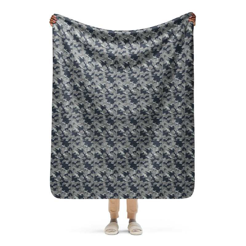 SMK Melted Snow Russian CAMO Sherpa Blanket - 50″×60″