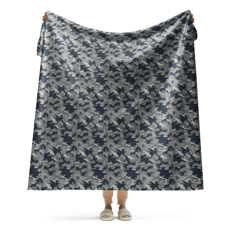 SMK Melted Snow Russian CAMO Sherpa Blanket - 60″×80″