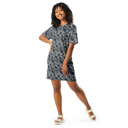 Russian SMK Melted Snow CAMO T-shirt dress - Womens T-Shirt Dress