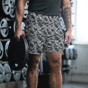SMK Melted Snow Russian CAMO Unisex Athletic Long Shorts - XS